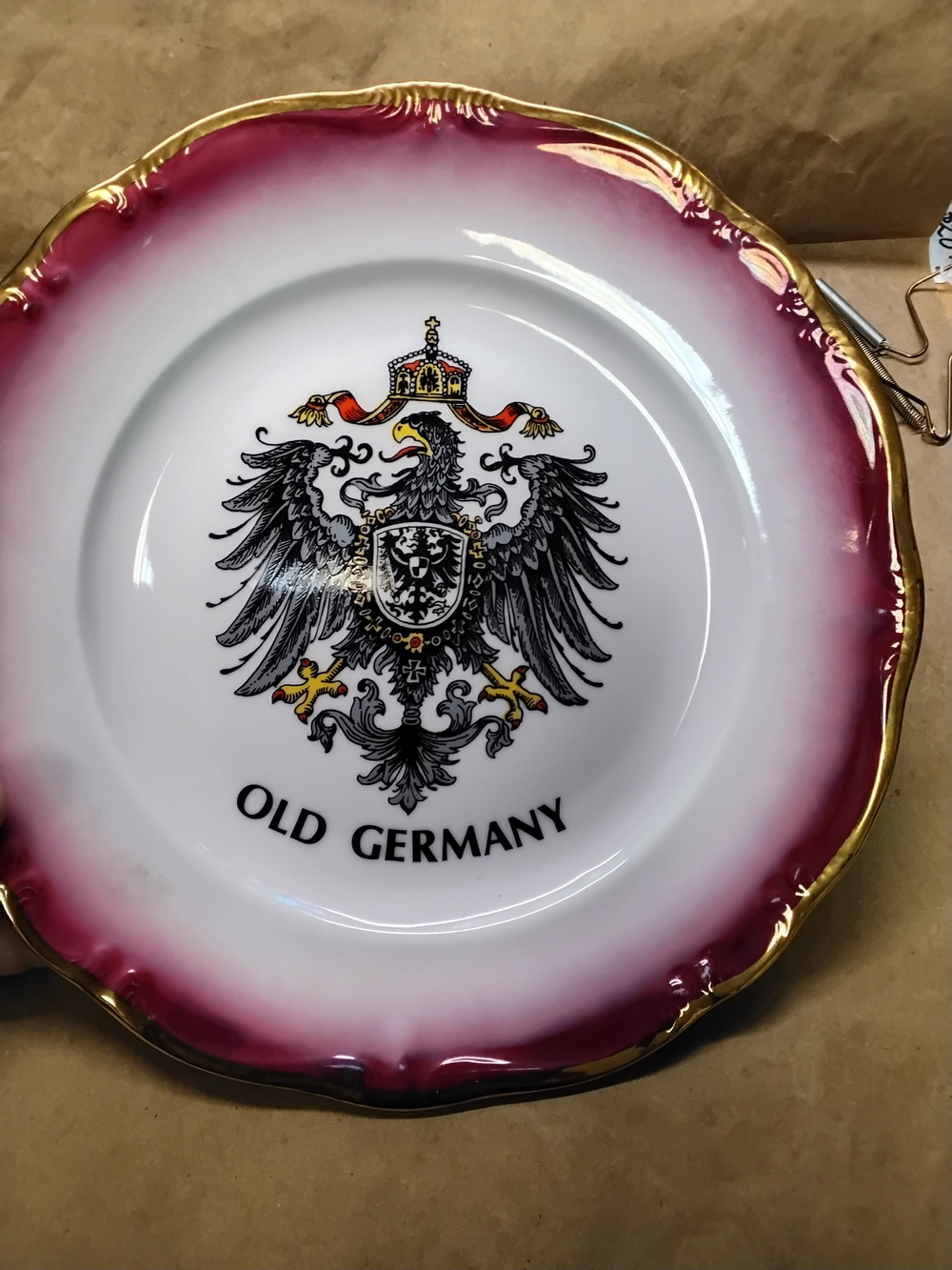 Vintage Imperial Eagle (Reichsadler) "Old Germany " Wall Plate